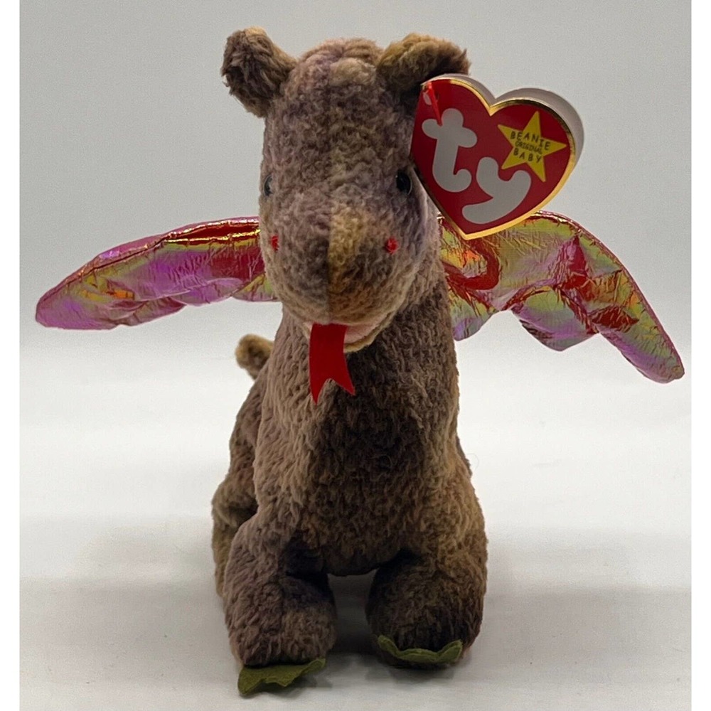 Beanie Baby Stuffed Animal "Scorch the Dragon" 1998 Retired MWMT